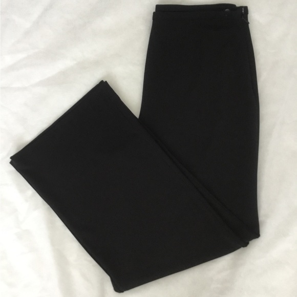 Talbots Black Wide-Leg Pant, Size LP. - Picture 5 of 8
